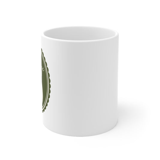 Emblem in green mug (11oz)